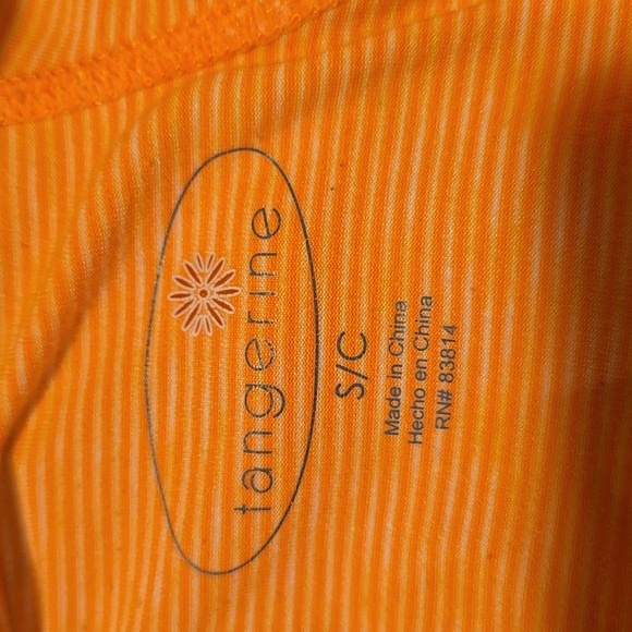 Tangerine Long Sleeve Orange 1/4 Zip Pullover S - Picture 5 of 5